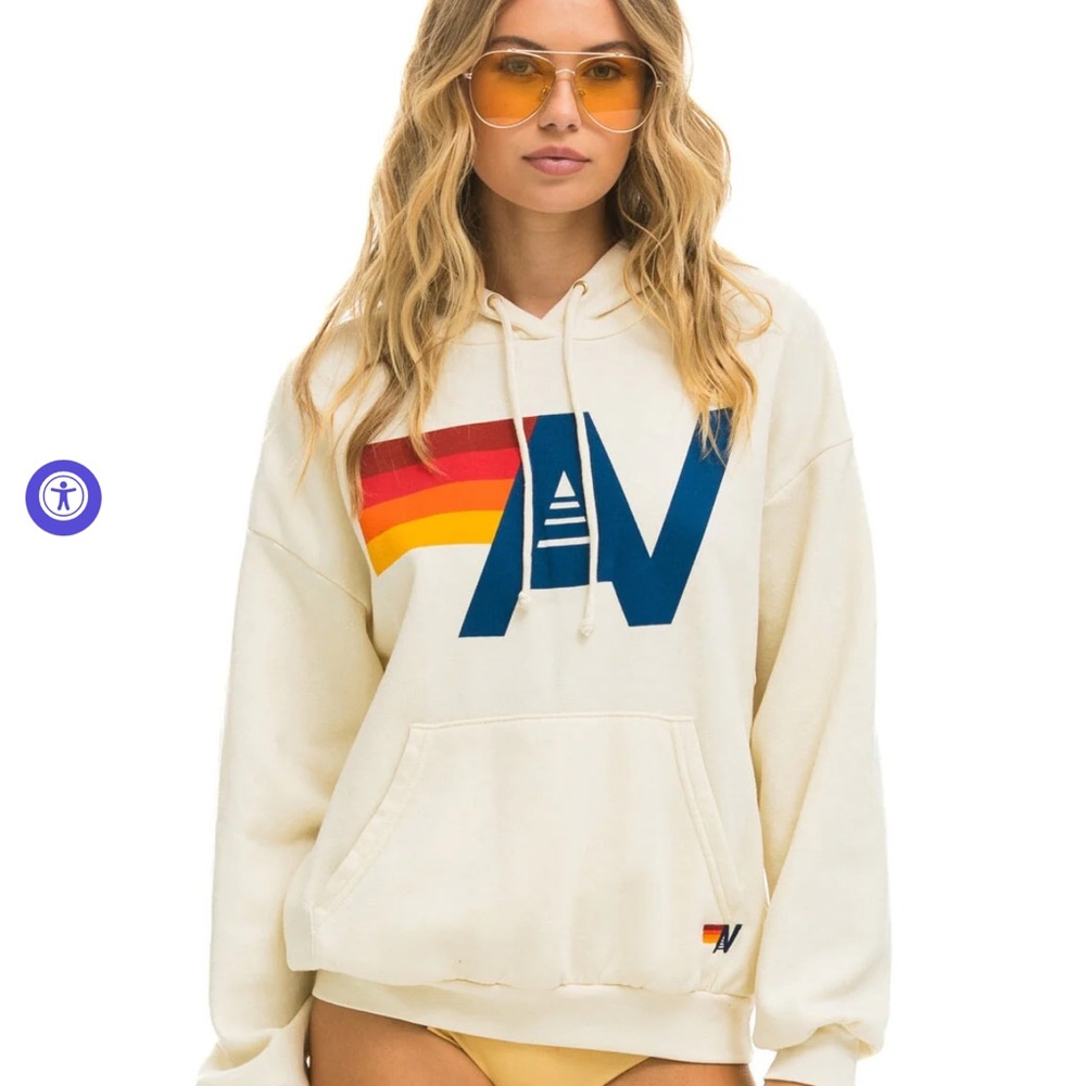Cream aviator nation hoodie and joggers